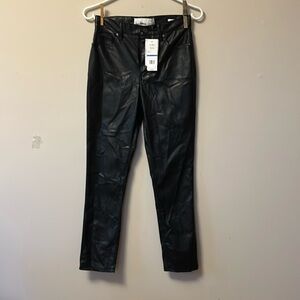Sam Edelman lined polyurethane skinny fit  pants black size 25 new with tags
